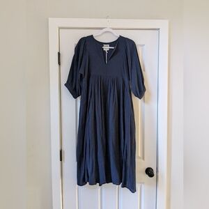 Navy Blue Midi Dress